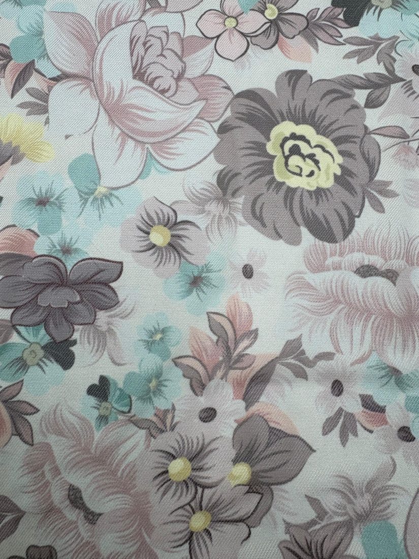 Pastel Garden printed georgette close-up